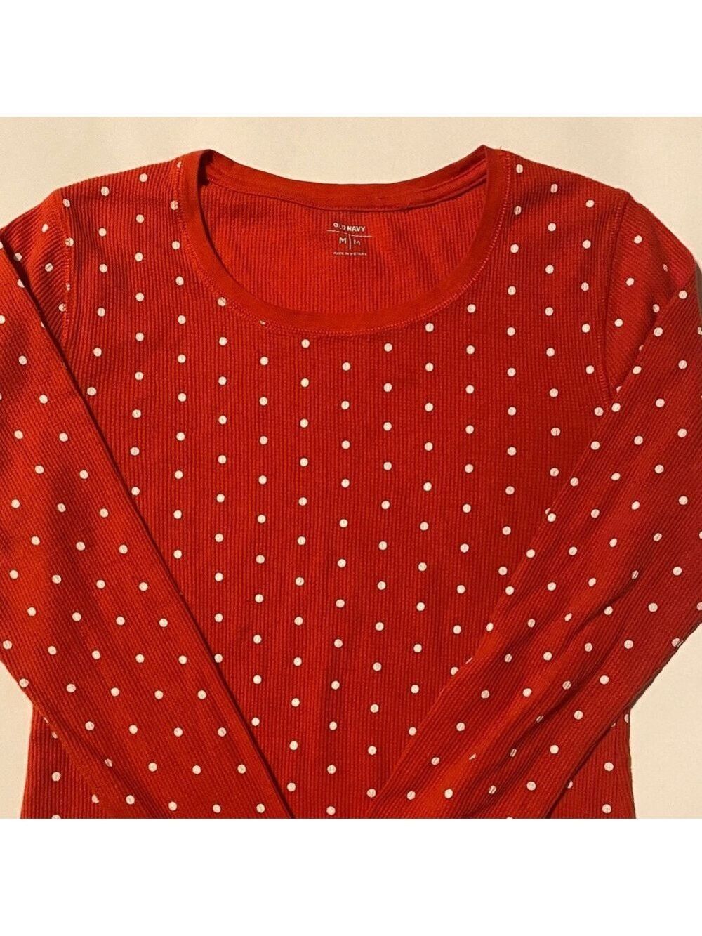 194.Old Navy Red and White Polka Dot Top